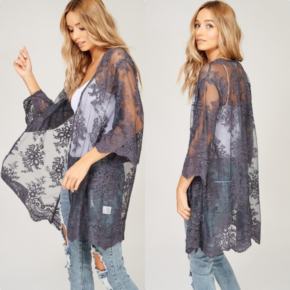 'Isla' Lace Cardigan. - Picture 3 of 5